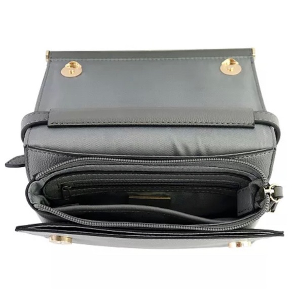 INC Convertible Fanny-Pack- Crossbody Belt Bag Gray Gold Chain Quilted Sz S NWT - Picture 4 of 8